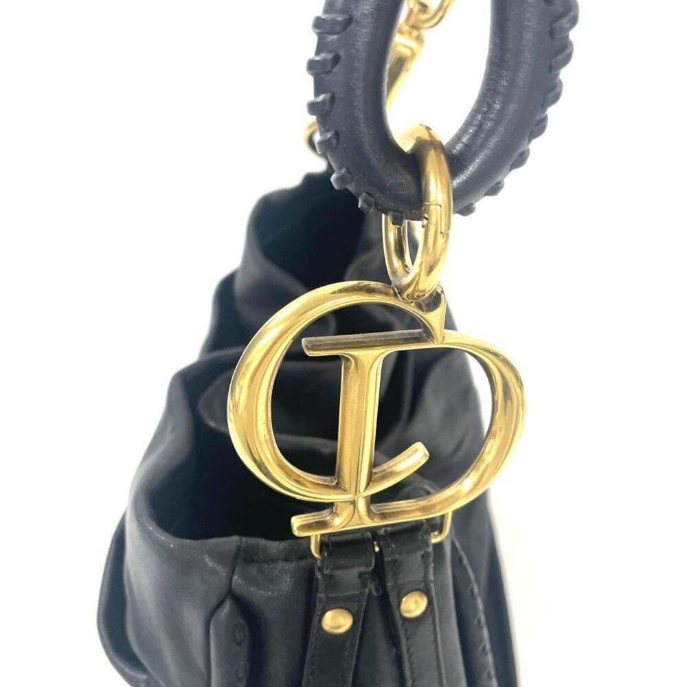 CHRISTIAN DIOR Black Leather Shoulder Bag - Picture 5 of 8